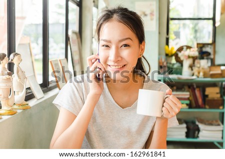 Girl in coffee shop