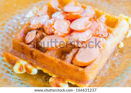 Pancake waffle Sausage