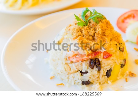 Pineapple Fried Rice in dish , thai food style