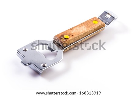 Can opener on isolated white background