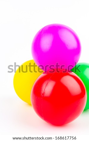 Color ball on isolated white background