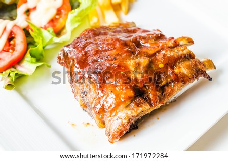 Grilled Ribs meat steak
