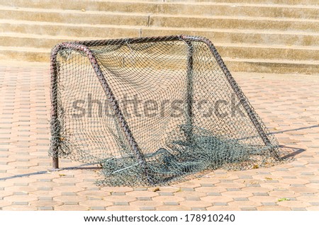 Gold soccer net