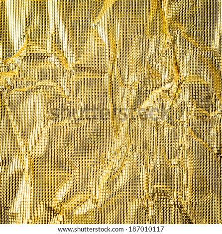 gold paper crumpled texture background