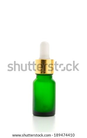 Cosmetics bottles isolated on white