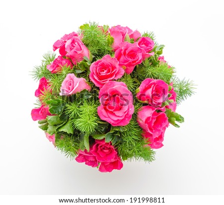 Rose bouquet isolated on white