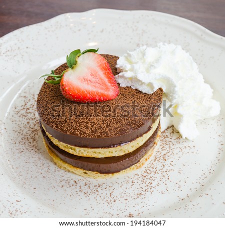 Strawberry Chocolate pudding pancake
