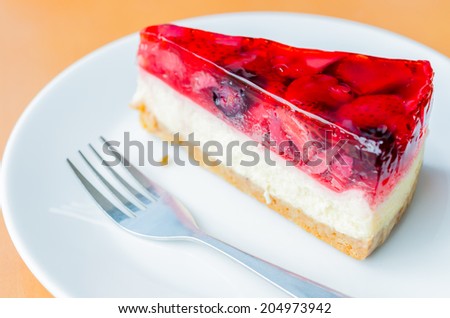 Strawberry jelly cake