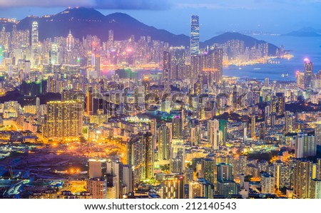 HONG KONG -August 10: Scene of the Victoria Harbour on August 10, 2014 in Hong Kong. Victoria Harbour is the famous attraction place for tourist to visit.