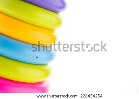 Toy tower isolated on white background