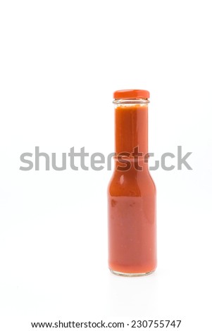 Sauce bottle isolated on white
