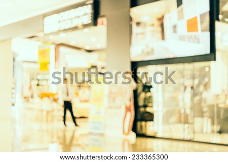 Blur department store background - vintage effect pictures