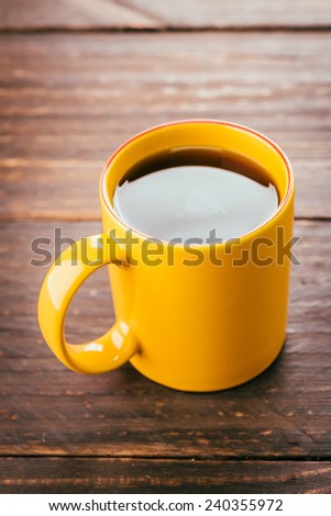 Yellow coffee cup - Vintage effect style pictures