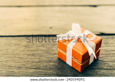 Christmas Gift box - vintage effect style pictures