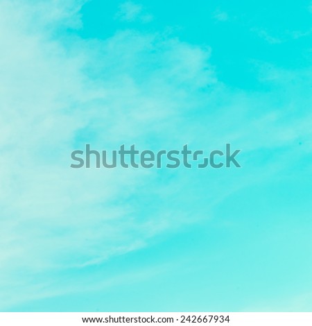 Vintage cloud on blue sky - Vintage effect style pictures