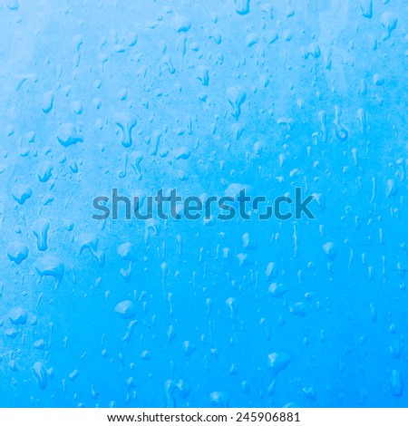Dirty Water drop on blue background