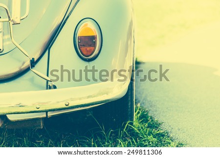 Light lamp vintage car style - vintage effect style pictures and sun flare filter