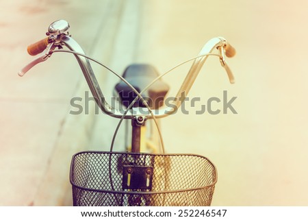 Soft focus on Vintage bicycle - vintage effect and light leak effect