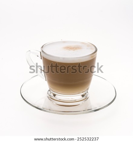Coffee glass isolated on white background