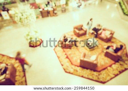 Abstract blur meeting room background - vintage effect