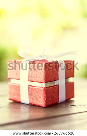 Christmas Gift box - vintage effect style pictures