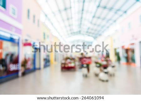 Abstract blur shopping background