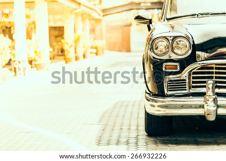 Vintage light lamp car - vintage filter effect