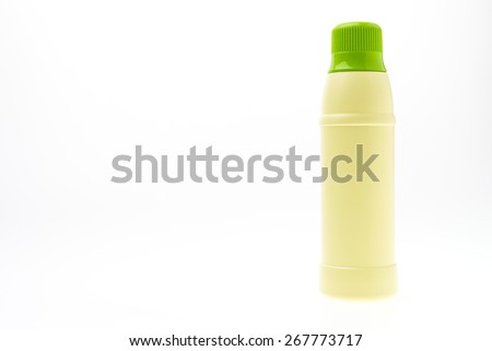 Product household equipment bottles isolated on white background