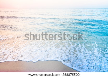 Sea beach - vintage filter and light leak effect