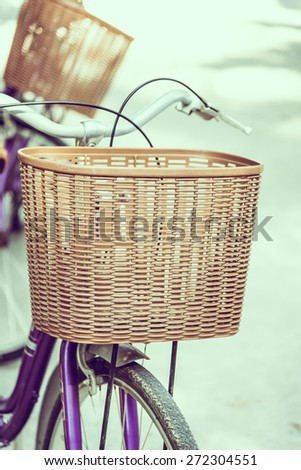 Old vintage bicycle - vintage filter effect and selective focus point