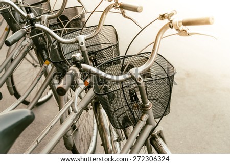 Selective focus on Vintage bicycle - vintage filter