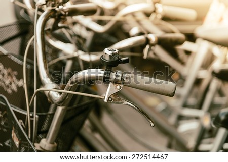 Selective focus on Vintage bicycle - vintage filter
