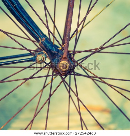Vintage bicycle wheel - vintage filter