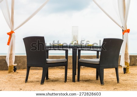 Beach Romantic table dinner