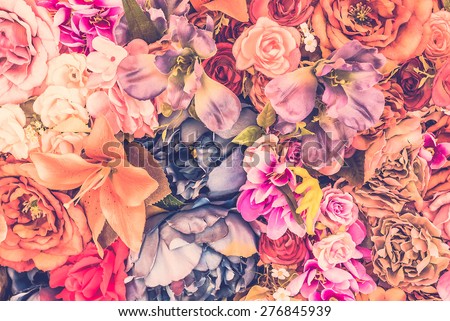 Vintage flower background - vintage filter