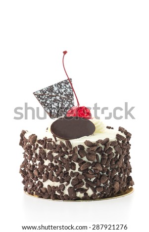 Black forest cakes isolated on white background