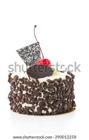 Black forest cakes isolated on white background