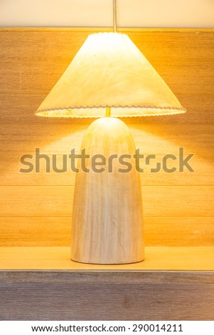 Interior lamp decoration in bedroom