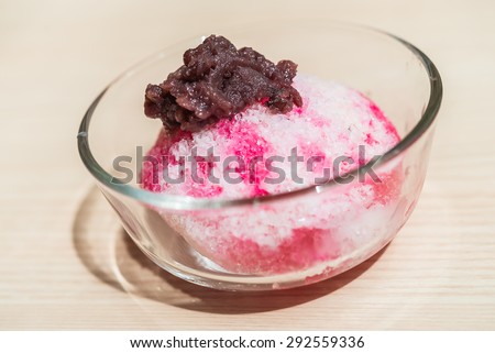 Dessert ice red beans