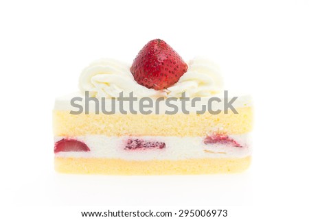 Strawberry cream cakes isolated on white background