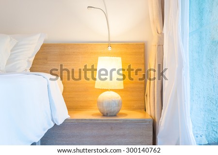 Interior lamp decoration in bedroom