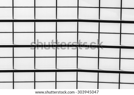 Windows building textures background - black and white processing style
