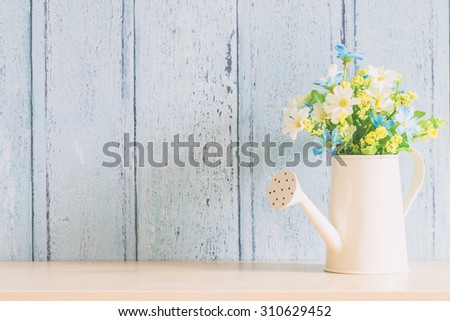 Vase flower for decoration interior room - Light vintage tone filter processing