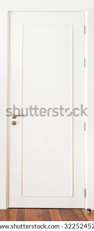 White door decoration in room
