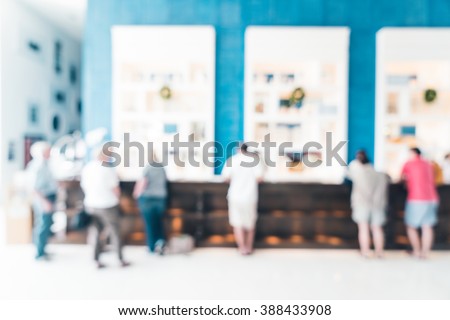 Blur luxury hotel lobby interior background - Filter effect processing