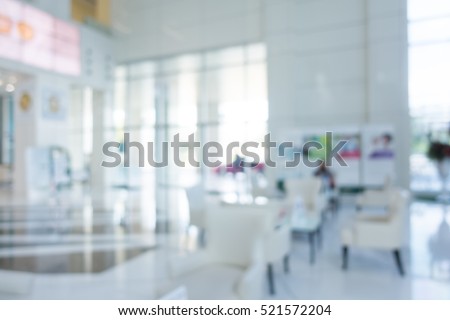 Abstract blur beautiful luxury hospital and clinic interior for background