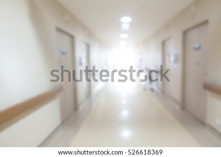 Abstract blur clinic or hospital interior for background