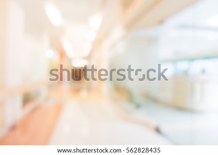 Abstract blur beautiful clinic and hospital interior for background