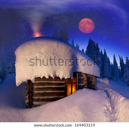 Alpine hut in the wild forests, shelter for the brave and experienced travelers who go to celebrate the New Year in the city of Gorgan, where there is no civilization, but there is a beauty of nature