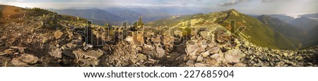 In the First World War in the Carpathians front line between Tsarist Russia and the Kaiser\'s Germany. on the tops Mountains soldiers built stone fort, the remains of which have survived